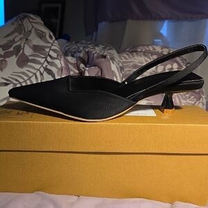 Elegant Black Slingback Heels